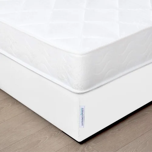 Vista 6 de Funda de somier tamaño Queen con material tejido suave y elástico, solo cubre lados, alternativa para falda de cama, resistente a las arrugas y a
