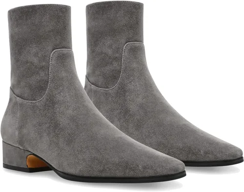 Vista 11 de Women's Ankle Boots Square Toe Low Chunky Block Heel Booties Comfortable Short Boots Side Zipper Booties Shoes