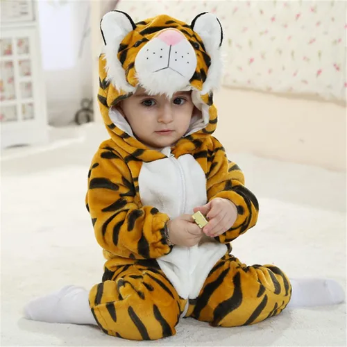 Vista 2 de Qzerplay - Disfraz unisex de Halloween para bebé, diseño de caricaturas, ropa para el hogar