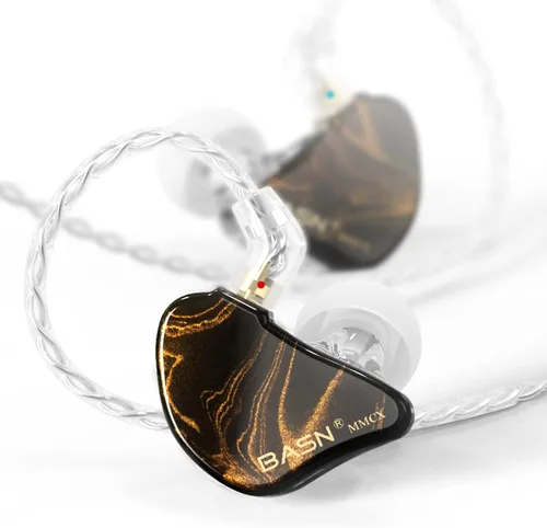 Vista 11 de BASN MMCX - Auriculares intraurales con monitor de oído, auriculares IEM de triple driver para músico y baterista, auriculares estéreo HiFi