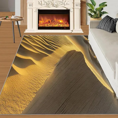 Vista 3 de Desert Dunes Rugs for Bedroom, Desert Landscape Area Rug, Natural Scenery Rugs for Living Room, Indoor Non-Slip Rug, Machine Washable Carpet for