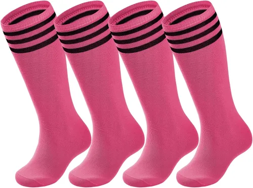Vista 17 de American Trends 2 pares de calcetines de sóftbol para niños pequeños Rosa fuerte