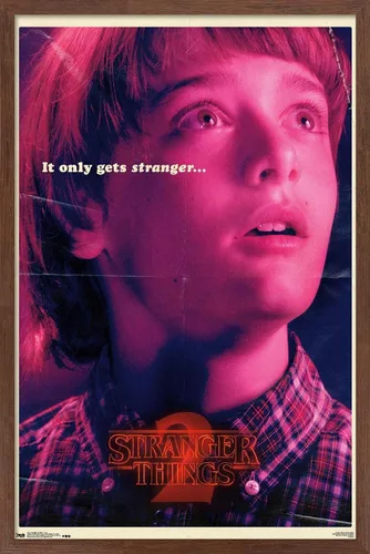 Vista 15 de Netflix Stranger Things: Season 2 - Póster de pared de Will Wall, 22.4 pulgadas de largo x 14.7 pulgadas, versión enmarcada de madera de granero