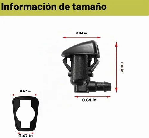 Vista 3 de Boquilla de lavado de parabrisas delantero de repuesto para Ford Focus 2007-2011 Ford Edge 2007-2010 Lincoln MKX 2007-2010 Kit de chorro