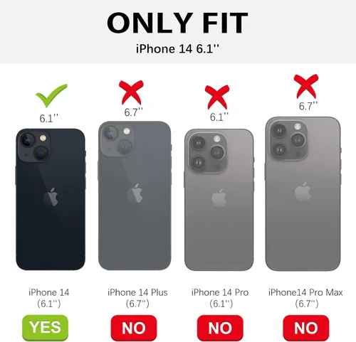 Vista 7 de VENINGO Funda para iPhone 14, funda para iPhone 14, ajuste delgado, suave soporte de anillo de 360° con base, compatible con soporte magnético