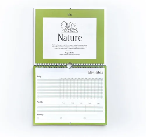 Vista 7 de Free Period Press Calendario de seguimiento de hábitos y planificador de listas de tareas, rastreador de hábitos encuadernado en espiral