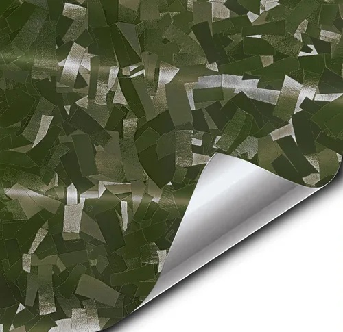 Vista 4 de VViViD+ - Rollo de envoltura de vinilo de carbono compuesto forjado (1 pie x 5 pies, verde militar)