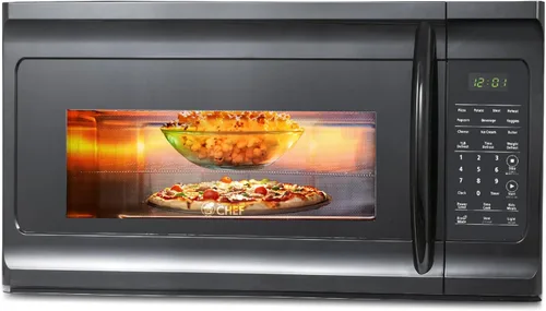 Vista 9 de Microondas Commercial CHEF de 0.7 pies cúbicos con 10 niveles de potencia, microondas de 700 W con pantalla digital, con cerradura de seguridad