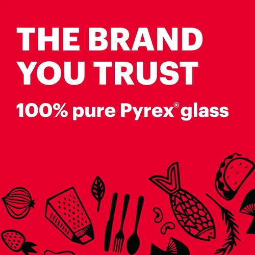Vista 8 de Taza de medir Pyrex Prepware de 8 tazas, Empaque estándar, Transparente/Rojo