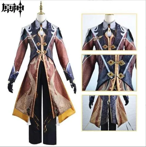 Vista 2 de Cosplay Life ZHONGLI Genshin Impact - Disfraz completo de anime RPG con peluca para cosplay