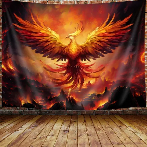 Vista 5 de JAWO Tapiz de dragón de fantasía, tapiz de galaxia azul castillo de animales geniales para colgar en la pared para niños y hombres, tapices, manta