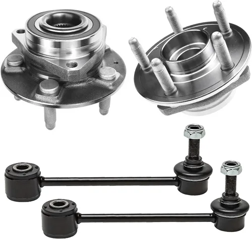 Vista 141 de Detroit Axle - Kit de suspensión delantera 4WD para Nissan Frontier Pathfinder Xterra, 2 cubos de rodamientos de ruedas, 2 brazos de control