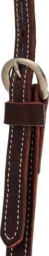 Vista 6 de Weaver Leather Latigo - Cabezada plana de piel deslizante, color borgoña, talla única