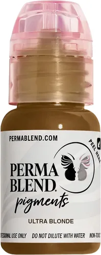 Vista 10 de Perma Blend Pigmento de tinta de tatuaje de cejas rubio jengibre, suministros profesionales de microblading para cejas, botella de 1/2 oz