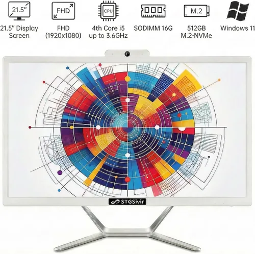 Vista 2 de STGSivir PC todo en uno,Pantalla FHD de 21,5", Core i5,16G RAM,512G SSD