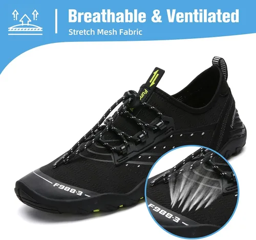 Vista 3 de Mishansha - Zapatos de agua para hombres y mujeres, secado rápido, para natación, buceo, surf, deportes acuáticos, piscina, playa, senderismo, yoga.