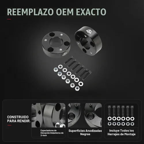 Vista 3 de Kit de elevación de nivelación de suspensión delantera de 2.5 pulgadas, 2 pulgadas, aluminio forjado, compatible con Dodge, Ram 1500, 1500, kit
