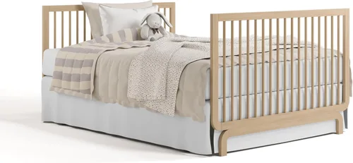 Vista 15 de Storkcraft Santorini - Cuna convertible 5 en 1 con barandilla Driftwood