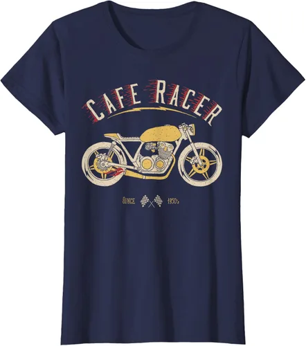 Vista 36 de Camiseta Cafe Racer - Old School - Camiseta de motocicleta vintage Negro