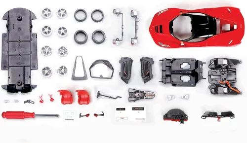 Vista 3 de Maisto Línea de montaje a escala 1:24 LaFerrari Kit de modelo de vehículo fundido a presión - Rojo