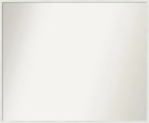 Vista 324 de Amanti Art Espejo de baño blanco para sobre el fregadero, 22 x 45 pulgadas, espejo de tocador rectangular blanco Lucie, marco de madera moderno