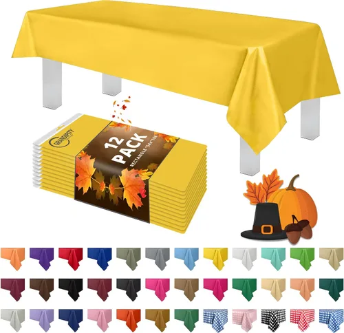 Vista 47 de Mantel de plástico de alta calidad - 54 in. x 108 pulgadas. Grandipity - Mantel rectangular (6 y 12 unidades), Agua (Aqua)