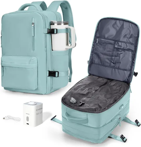 Vista 62 de VGCUB Mochila grande de viaje para trabajo, negocios, mochila para computadora portátil aprobada para vuelo, para mujeres y hombres, mochila