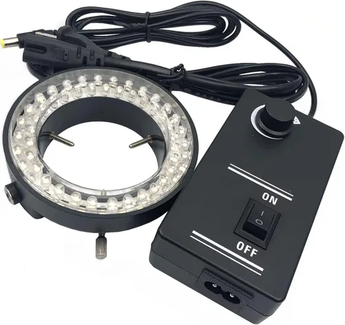 Vista 2 de FainWan Accesorios para microscopio digital 60 LED Anillo ajustable Luz Iluminador Lámpara para Microscopio de Zoom Estéreo