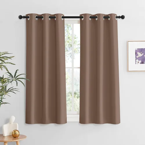 Vista 127 de RYB HOME - Cortinas para armario de 36 pulgadas, cortinas para oscurecer la habitación con ojales resistentes a la oxidación, cortinas de Aqua