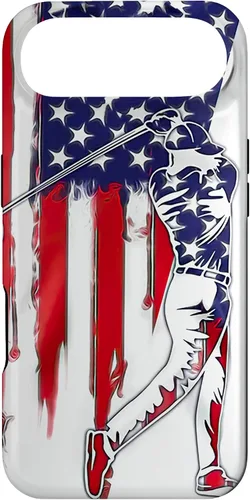 Vista 27 de Funny American Flag Golf For Golfer Case for iPhone 16