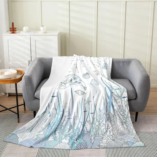 Vista 23 de Erosebridal Hammerhead Shark Flannel Blanket 40x50 Marine Life Fuzzy Plush Throw for Sofa Couch Hammerhead Shark Lover Gifts Ocean Sealife Fleece