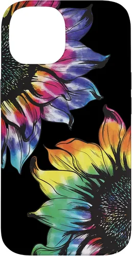 Vista 4 de Tie Dye Sunflower Phone Case Fun Colorful Retro Hippie Gift Case for iPhone 17