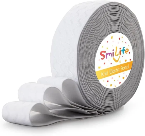 Vista 12 de SmiLife Banda Elástica de Agarre de Silicona para Coser, Beige, 1.05 Pulgadas x 12 Yardas