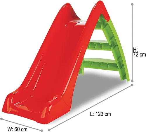 Vista 3 de Jamara 460265 - Tobogán infantil Happy Slide - Adecuado para interiores y exteriores, tamaño práctico, fácil montaje