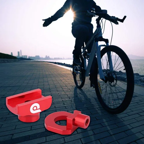 Vista 2 de tendicatena i, tensor de cadena, tensor de cadena de ciclo Ajustador de fijación de aleación de aluminio para bicicleta plegable (rojo)