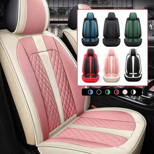 Vista 3 de Juego completo de fundas de asiento de automóvil para S1, protector de cuero impermeable, antideslizante, funda de cojín para vehículo, color beige
