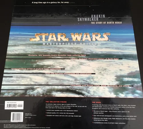 Vista 5 de Anakin Skywalker con libro de tapa dura Star Wars Masterpiece Edition