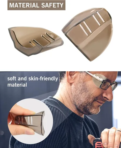 Vista 3 de 2/4 pares de protectores laterales para lentes graduados, protectores laterales flexibles para lentes graduados, se adaptan a anteojos pequeños a