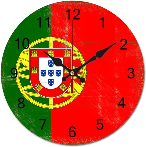 Vista 14 de Reloj de pared grande con diseño de bandera de San Vicente y la Granadina, funciona con pilas, reloj colgante silencioso de 9 pulgadas, decoración