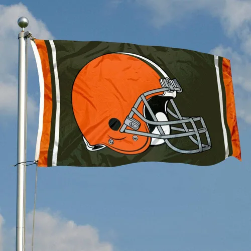 Vista 3 de Bandera grande de los Cleveland Browns de 3 x 5