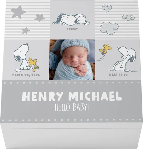 Vista 14 de Let's Make Memories Caja de recuerdos personalizada para recién nacido, almacenamiento de recuerdos, caja de recuerdos, decoración de guardería, 6