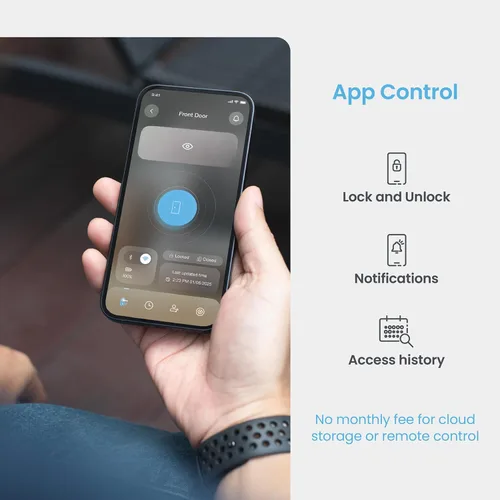 Vista 6 de Lockly Vision Elite - Cerradura inteligente de video con cámara, cerrojo inteligente Wi-Fi para puerta delantera, teclado PIN Genie®, cerradura
