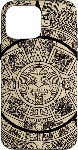 Vista 19 de Funda para iPhone 16 Mexican Aztec Sun Stone Maya Calendar VII