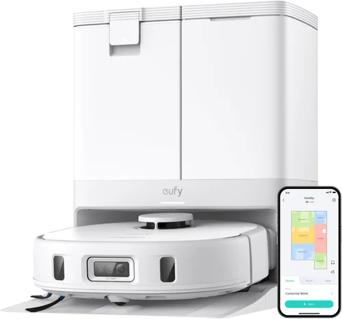 Vista 13 de eufy X10 Pro Omni - Robot aspirador y trapeador, succión de 8,000 Pa, elevación automática y detección de alfombras, evita obstáculos, lavado