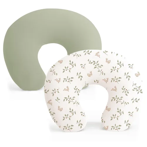 Vista 17 de Konssy Paquete de 2 Fundas para Almohada de Lactancia, Funda de Lactancia Elástica y Suave para Amamantar, Funda de Almohada para Bebés Niñas Niños