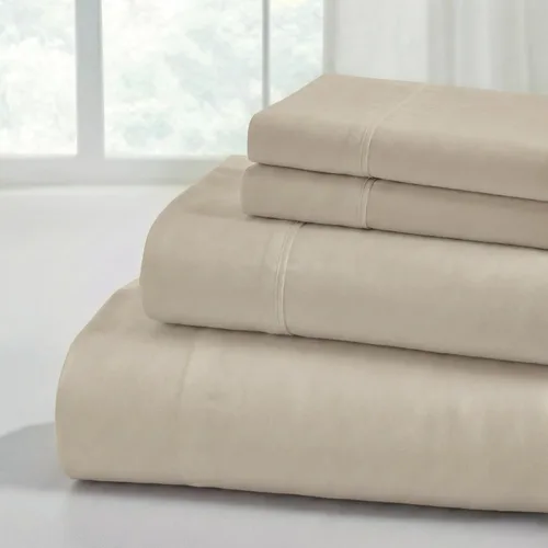 Vista 8 de Modern Threads - Sábanas lisas de microfibra suave, sábanas de microfibra de lujo, incluye sábana encimera, sábana bajera con bolsillos profundos