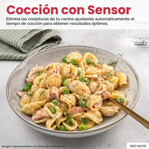 Vista 4 de SHARP Horno microondas para encimera con plato giratorio extraíble de 12.4 pulgadas, 1100 vatios, 1.4 pies cúbicos, color negro