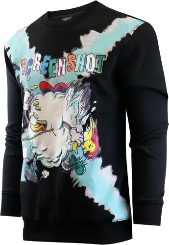Vista 14 de Screenshot - Sudadera de forro polar con cuello redondo para hombre, estilo urbano de hip hop, sin botones F11080-neón