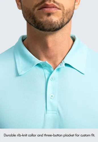 Vista 4 de Camisa polo de manga larga para hombre, ligera, protección solar UPF 50+, camisas frescas para hombre, trabajo, pesca al aire libre