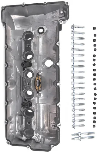 Vista 6 de Kit de cubierta de válvula de motor de aluminio, juntas y tapa de filtro de aceite ya instalados, repuesto para BMW E60 E70 E82 E83 E85 E89 F10 N52